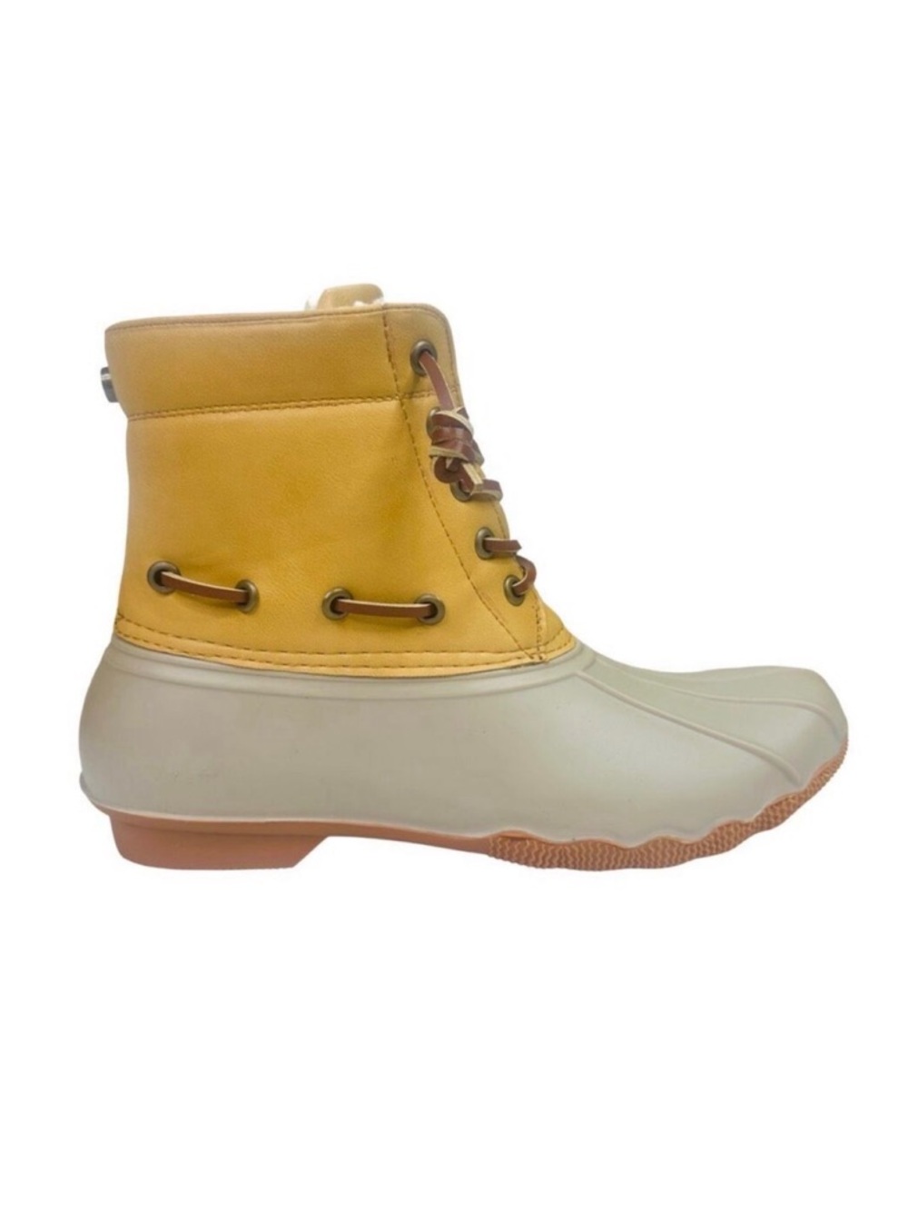Seven7 Speyside Lace-Up Faux Leather Duck Boot - Size 8 - Taupe